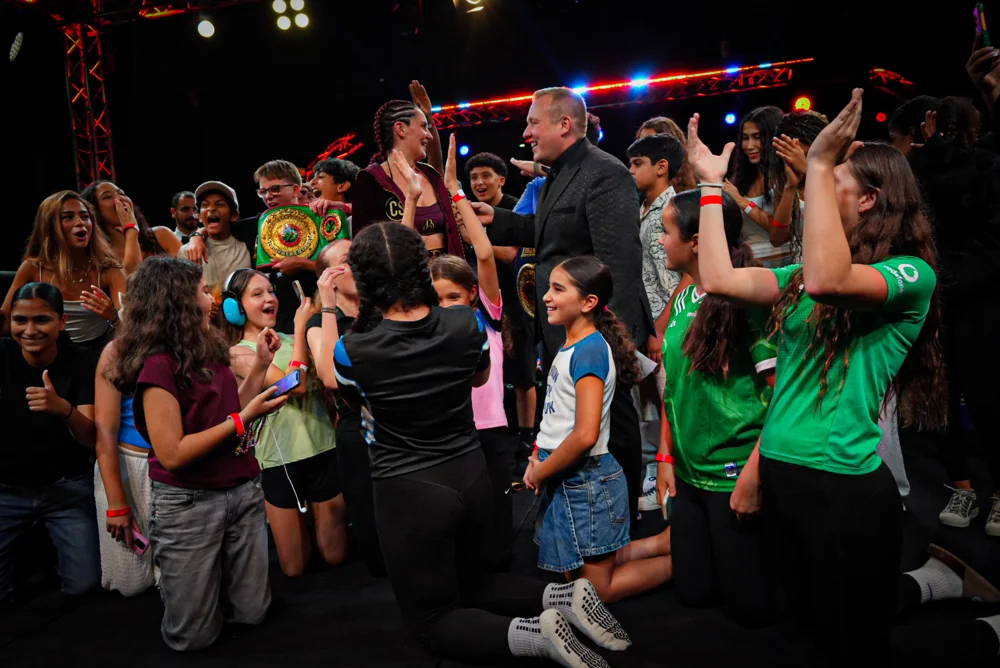 Crowd at a boxing event in Dubai