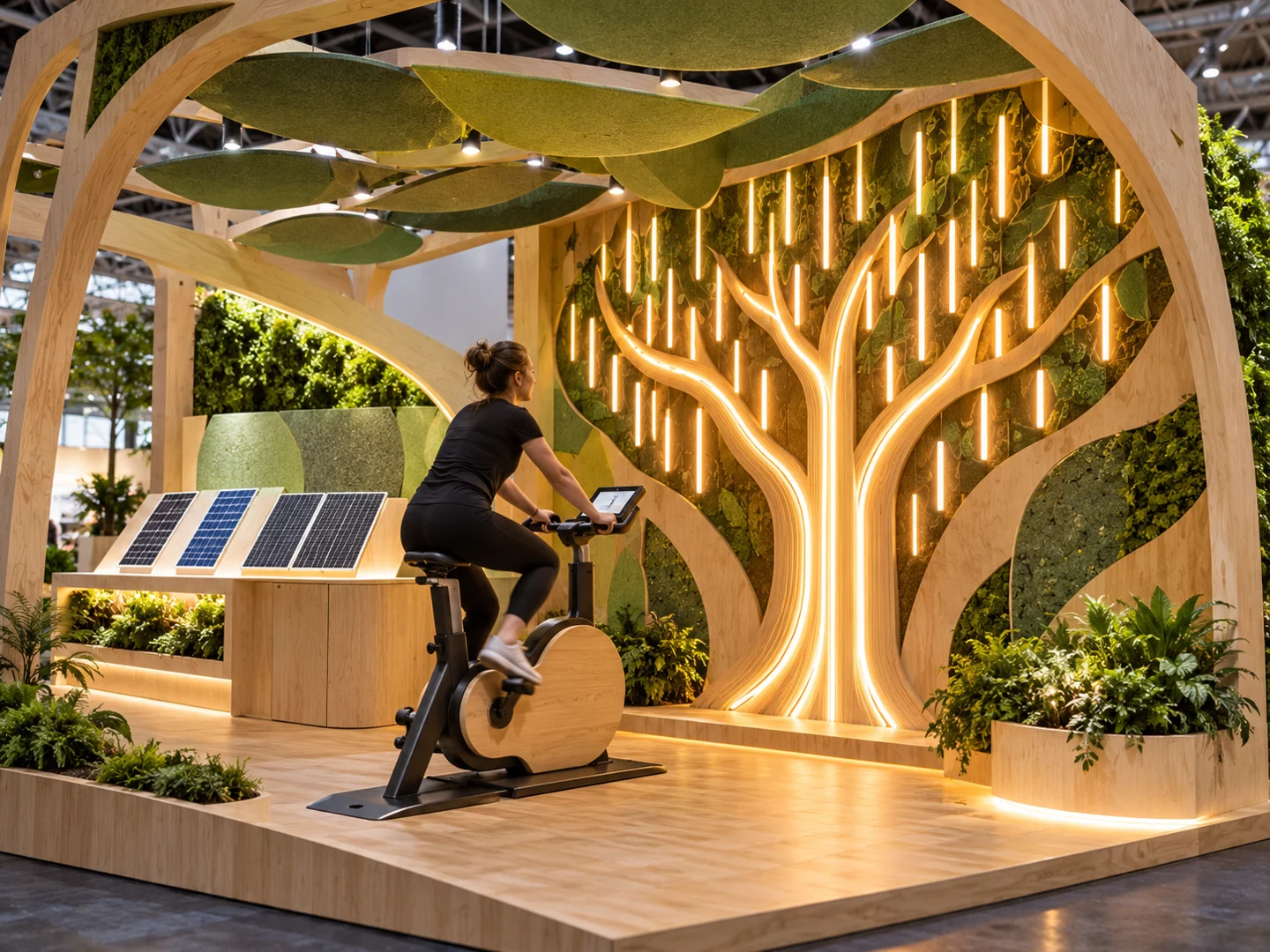 Pedal-powered LED Wall